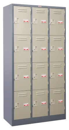 ตู้ล็อคเกอร์ 12 ช่อง LEECO LK-112 เทาสลับ_0